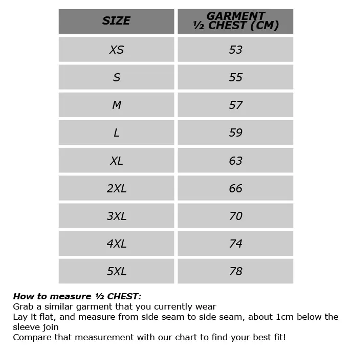 Lighting Direct Mens LShort Sleeve Size Chart.webp